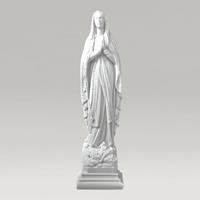 Gartentraum.de Marmorguss - Betende Maria Mutter Gottes Statue - Madonna di Lourdes / 34x8x9cm (HxBxT)