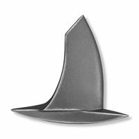 Gartentraum.de Bronze oder Aluminium Boot als Wanddekoration - Segelboot Relief / Aluminium schwarz