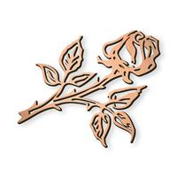 Gartentraum.de Rosenfigur für die Wand - klein - Bronze - Symbol Rose / Bronze