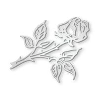 Gartentraum.de Rosenfigur für die Wand - klein - Edelstahl - Symbol Rose / Edelstahl