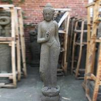 Gartentraum.de Unikat Stehende Budda Statue Daksha aus Stein / 200 cm