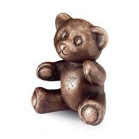 Gartentraum.de Sitzender Bronze Teddybär - variable Farbtöne - Teddybär / 9x8x6cm (HxBxT) / Bronze Patina Wachsguss