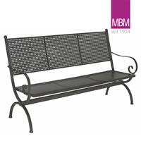 Gartentraum.de Gartenbank 3 Sitzer mit Lehne - MBM - Metall/Eisen - 171x68x101cm - Gartenbank Romeo / ohne Sitzkissen