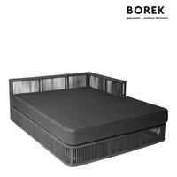 Gartentraum.de Gartensofa von Borek - Aluminium - mit Kissen Auflage - grau - Lincoln Chaiselongue links