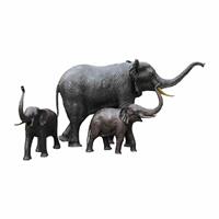 Gartentraum.de Großer Bronze Elefant als Gartenfigur - Elefant Samino