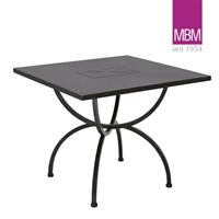 Gartentraum.de Quadratischer Gartentisch aus Schmiedeeisen - 90x90cm - MBM - Tisch Medici