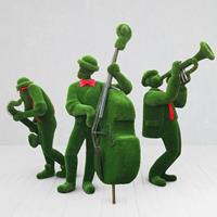 Gartentraum.de Jazz Musiker Set - große Gartenfiguren Topiary - wetterfest - Jazz Trio