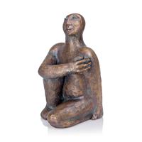 Gartentraum.de Sitzende Menschfigur aus Bronzeguss - limitierte Edition - Sitzende 1