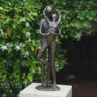 Gartentraum.de Moderne Gartenfigur - Bronze-Paar stilistisch - Amorana