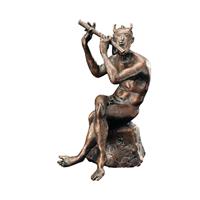 Gartentraum.de Flötenspieler Faun als Garten Bronzeskulptur - Waldgeist