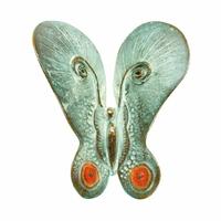 Gartentraum.de Kleine Tierfigur Schmetterling als Wandschmuck - Schmetterling Rin / Bronze braun