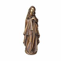 Gartentraum.de Betende Bronzestatue Maria aus Bronze - Madonna Nicola / Bronze grün