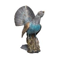 Gartentraum.de Bronze Auerhahn Gartenfigur mit Patina - Auerhahn