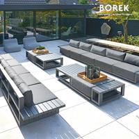 Gartentraum.de Borek Gartenlounge Set XXL - Aluminium - modern - Gartensofa & Tisch - Murcia Gartenlounge