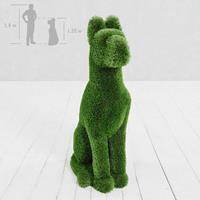 Gartentraum.de Gartenfigur sitzender Hund - Topiary - GFK & Kunstrasen - Herkol