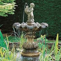 Gartentraum.de Mediterraner Gartenbrunnen - Stowe House / Terrakotta