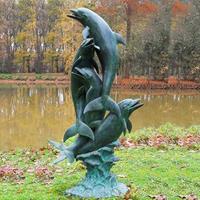 Gartentraum.de Große Skulpturen Delfine als Wasserspeier - Kaho' olawe