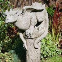 Gartentraum.de Garten Drachen Skulptur Theron aus Steinguss