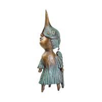 Gartentraum.de Designer Engelfigur mit Vogelmaske aus Bronze - Der Himmeltraum