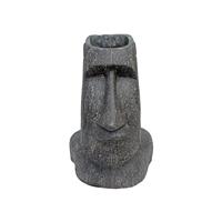 Gartentraum.de Großer Steinguss Moai Kopf als Gartengestaltungs-Element - Tatonga / 100x47x44cm (HxBxT)