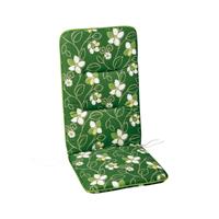 Gartentraum.de Grüne Hochlehner Stuhlauflage mit Blumen - Auflage Floro