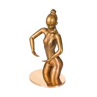 Gartentraum.de Glänzende Akt-Mädchenfigur aus limitierter Bronze - Badende