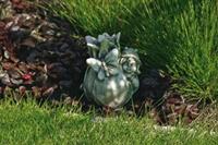 Gartentraum.de Blüten Gartenkobold aus Stein mit Schmetterling - Phineus Papilionem / mit 120cm Stab