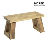 Gartentraum.de Kleine Borek Holzbank 90cm - recyceltes Teakholz - Bank Parga