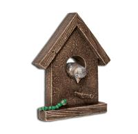 Gartentraum.de Vogelhaus zur Wandbefestigung aus Bronze - Vogelhaus