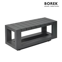 Gartentraum.de Beistelltisch für Garten & Terrasse - Aluminium - Borek - grau - 40x90x30cm - Murcia Beistelltisch / Anthrazit