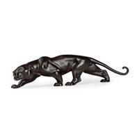 Gartentraum.de Schleichender Panther als Bronze Gartenfigur - Panther klein