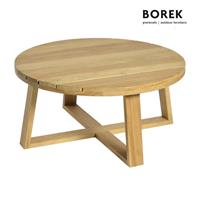 Gartentraum.de Loungetisch rund aus Teakholz - 80cm - Borek - Loungetisch Lazise