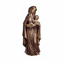 Gartentraum.de Bronze Madonnenfigur mit Kind für den Garten - Madonna Aya / Bronze Patina Wachsguss