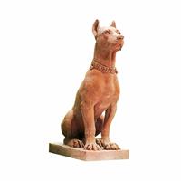 Gartentraum.de Kräftige Hundefigur aus Terrakotta - Cane Seduto / links