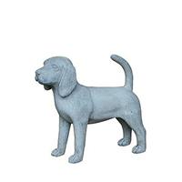 Gartentraum.de Gartenfigur Hund - Beagle - Polystone in Zement Optik - Cervo