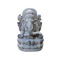 Gartentraum.de Sitzender Ganesha Gartendeko-Skulptur aus Steinguss - Sedenos