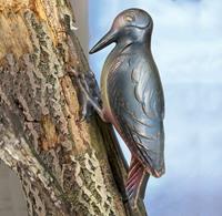 Gartentraum.de Buntspecht Figur aus Bronzeguss - patiniert - Specht