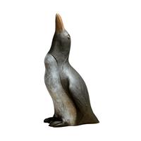 Gartentraum.de Robuste Gartenskulptur Pinguin aus Bronze - Pinguin