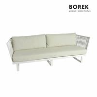 Gartentraum.de XXL-Gartensofa in Rope-Optik für Gartenlounge - Altea Sofa / Weiß