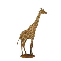 Gartentraum.de Große Giraffe als Gartendeko aus Rost Metall - Mutabi / 150cm