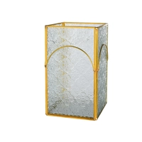 DEPOT Windlicht Ornament Glas ca.12x12x2, gold