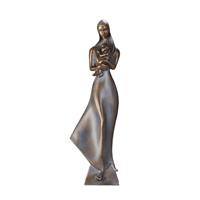 Gartentraum.de Moderne Gartenskulptur aus Bronze - Frau mit Kind - Matora