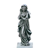 Gartentraum.de Betende Marienfigur aus Bronzeguss - stehend - Vergine Del Carone / 70x28x17cm (HxBxT)