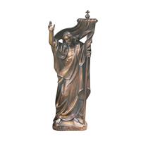 Gartentraum.de Stehende Jesus Christus Gartenskulptur aus Bronzeguss - Christus Auferstehung