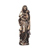 Gartentraum.de Gartenskulptur Madonna mit Kind auf dem Arm aus Bronze - Saint Mary