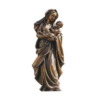 Gartentraum.de Stehende Maria mit Jesuskind auf dem Arm - Bronzeguss - Madonna Lia