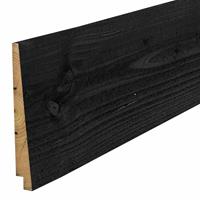TrendHout Zweeds rabat lariks douglas zwart gespoten 1,2/2,5 x 19,5 cm (5,00 mtr) gezaagd