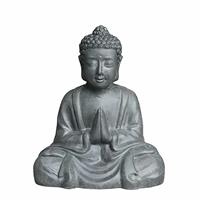 Gartentraum.de Sitzende Buddhafigur für den Garten aus Polystone - Asketado