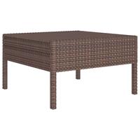 vidaXL 7-delige Loungeset met kussens poly rattan bruin