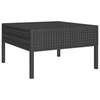 vidaXL 9-delige Loungeset met kussens poly rattan zwart